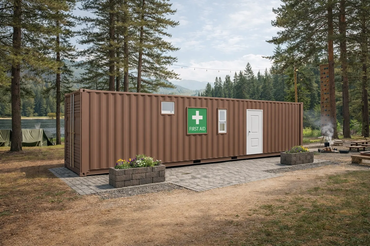 Conteneur Médical 40' — Clinique mobile 40 pieds avec espace consultation, salle d'e