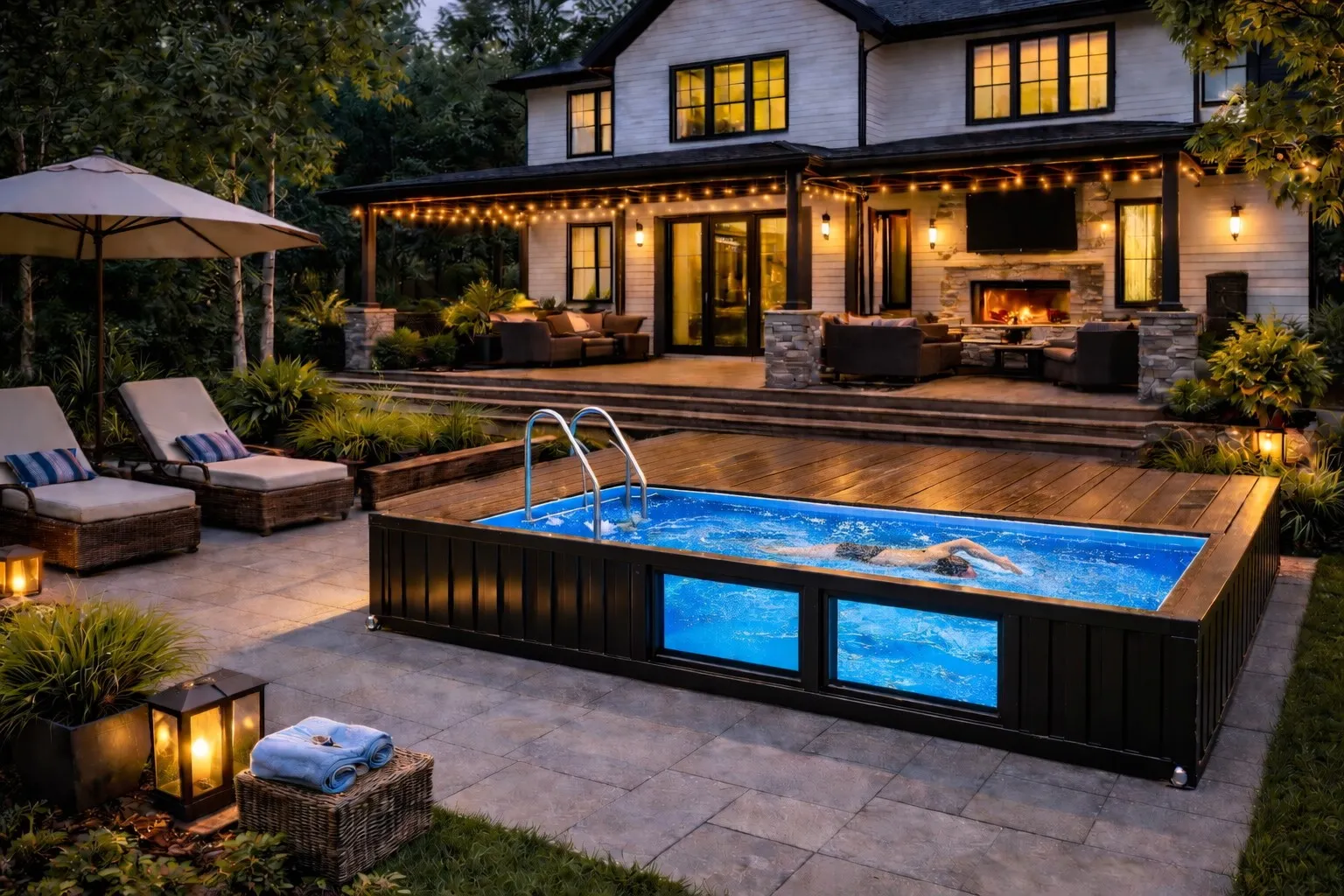 Piscines et kiosques conteneurs Québec